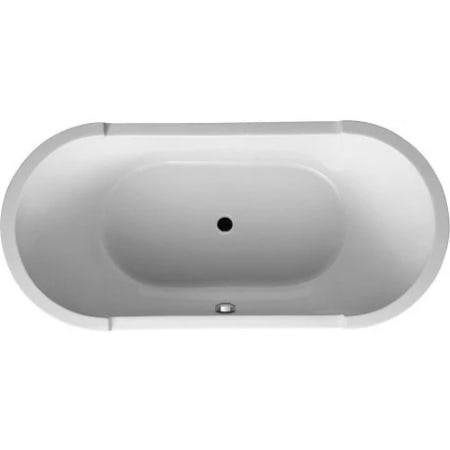 Duravit Starck 75" Free Standing Acrylic Soaking Tub with Center Drain and Overflow White