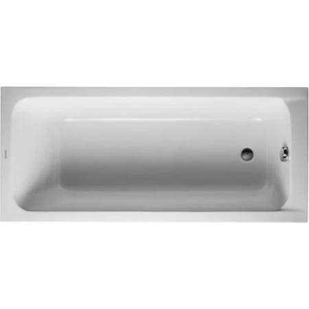 Duravit D-Code 67" Drop In Acrylic Soaking Tub with Reversible Drain and Overflow White