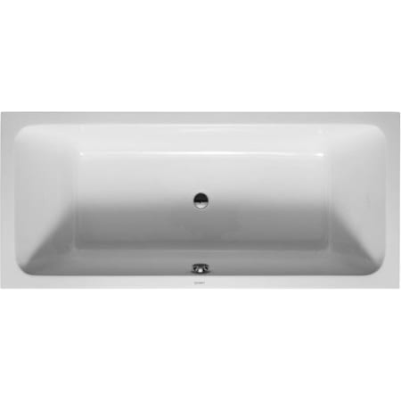 Duravit D-Code 71" Drop In Acrylic Soaking Tub with Center Drain and Overflow White