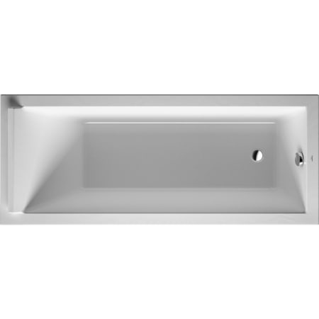 Duravit Starck 67" Drop In Acrylic Soaking Tub with Right Drain and Overflow White