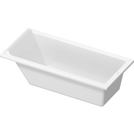 Duravit Starck 67" Drop In Acrylic Soaking Tub with Reversible Drain and Overflow White