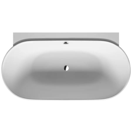 Duravit Luv Free Standing Stone Composite Soaking Tub with Center Drain White