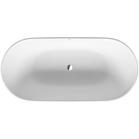 Duravit Freestanding Luv Bathtub with Seamless Panel and Support Frame, with Two Backrest Slopes and Special Waste and Overflow White