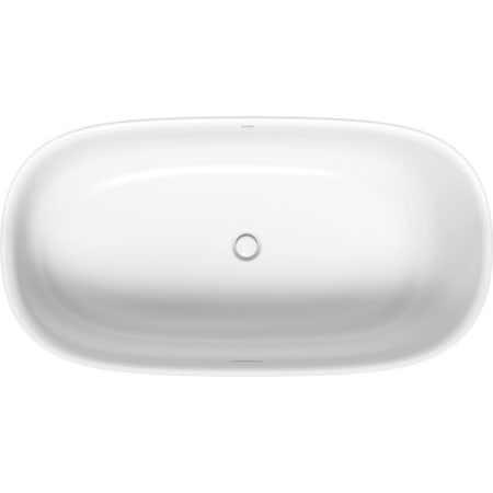 Duravit Zencha DuraSolid 63" Wide x 33-1/2" Tall Freestanding Tub with Seamless Panel and Support Frame, Backrest Slope, and Push-Open Valve White