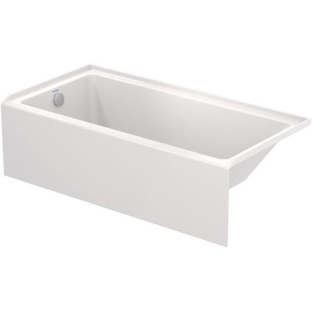 Duravit Duravit No.1 60" Three Wall Alcove Acrylic Soaking Tub with Left Drain and Overflow White