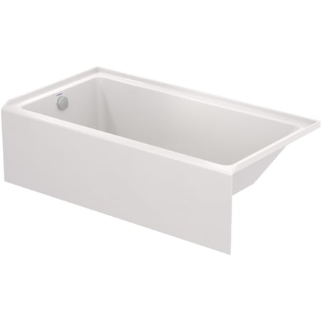 Duravit Duravit No.1 60" Three Wall Alcove Acrylic Soaking Tub with Left Drain and Overflow White