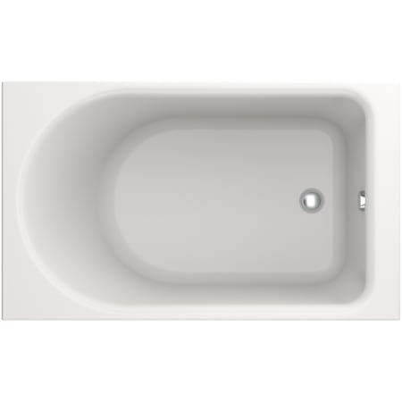 Duravit D-Neo 60" Drop In Acrylic Soaking Tub with Reversible Drain White