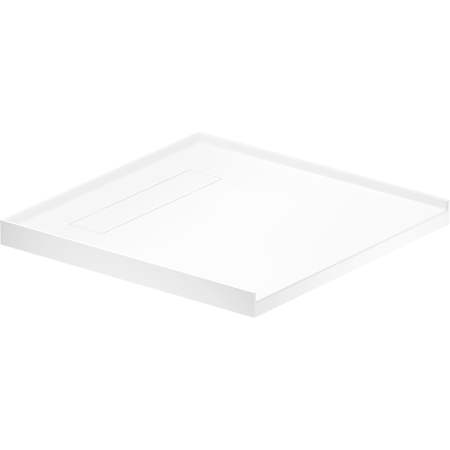 Duravit Vero 38" x 38" Square Shower Base with Single Threshold and Center Drain Matte White