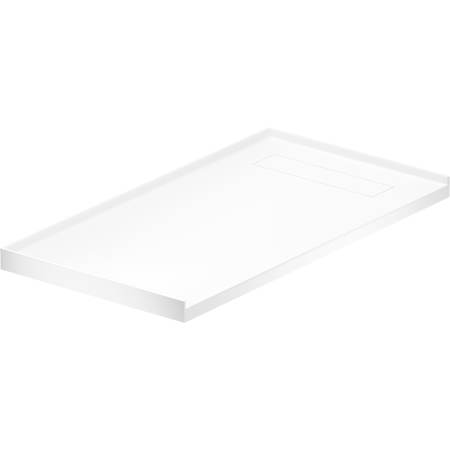 Duravit Vero 60" x 32" Rectangular Shower Base with Single Threshold and Right Drain Matte White