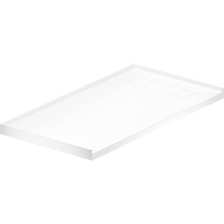 Duravit Vero 60" x 32" Rectangular Shower Base with Single Threshold and Left Drain Matte White