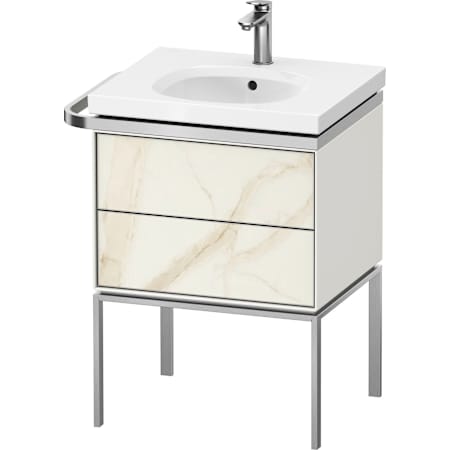 Duravit Aurena 23" Single Wall Mounted Vanity Cabinet - Less Vanity Top Matte Marble Structure