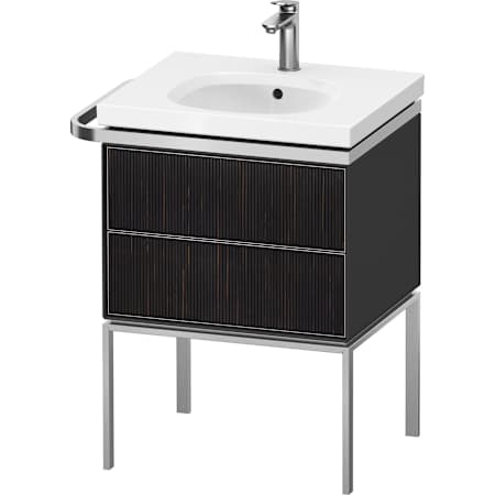 Duravit Aurena 23" Single Wall Mounted Vanity Cabinet - Less Vanity Top Embossed Ebony