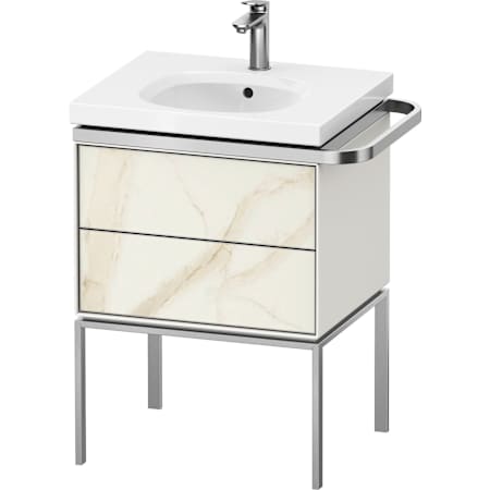 Duravit Aurena 23" Single Wall Mounted Vanity Cabinet - Less Vanity Top Matte Marble Structure