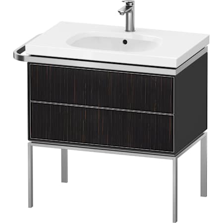 Duravit Aurena 31" Single Wall Mounted Vanity Cabinet - Less Vanity Top Embossed Ebony