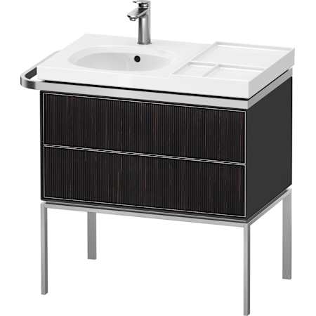Duravit Aurena 31" Single Wall Mounted Vanity Cabinet - Less Vanity Top Embossed Ebony
