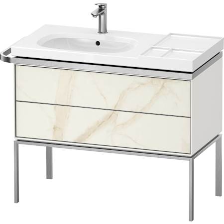 Duravit Aurena 39" Single Wall Mounted Vanity Cabinet - Less Vanity Top Matte Marble Structure