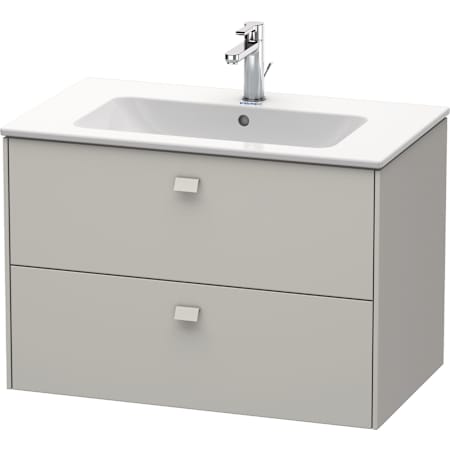Duravit Brioso 33" Single Wall Mounted Vanity Cabinet - Less Vanity Top Matte Concrete Gray