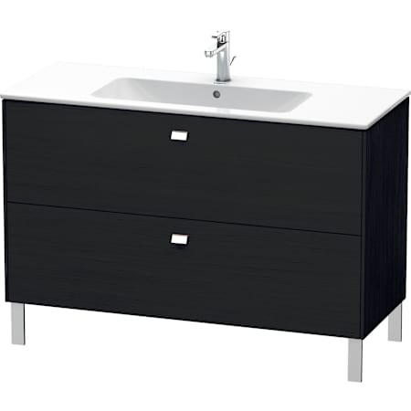Duravit Brioso 48" Single Wall Mounted Vanity Cabinet - Less Vanity Top Black Oak