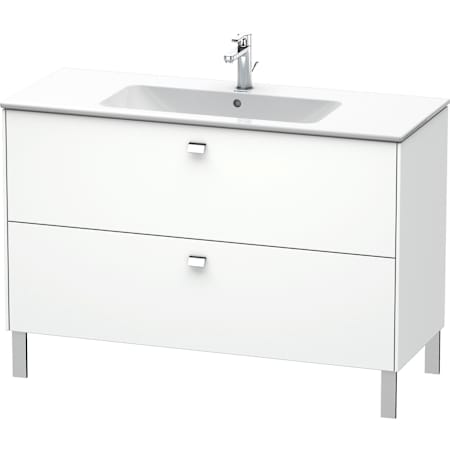 Duravit Brioso 48" Single Wall Mounted Vanity Cabinet - Less Vanity Top Matte White