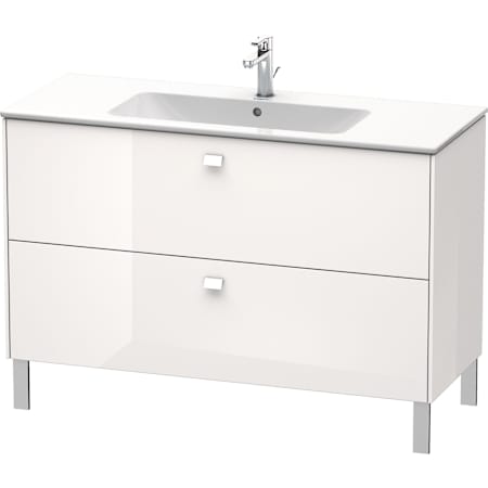 Duravit Brioso 48" Single Wall Mounted Vanity Cabinet - Less Vanity Top High Gloss White