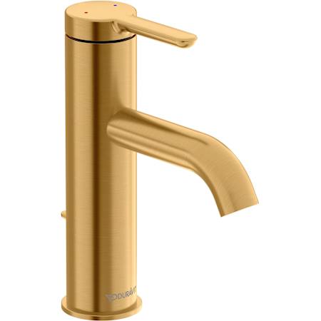 Duravit C.1 1.2 GPM Single Hole Bathroom Faucet with Pop-Up Drain Assembly Brushed Gold