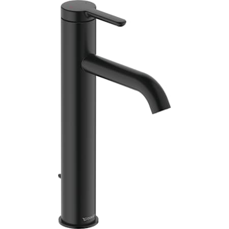Duravit C.1 10-3/8" 1.2 GPM Single Hole Vessel Bathroom Faucet with Pop-Up Drain Assembly Matte Black