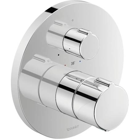 Duravit C.1 Thermostatic Valve Trim Only with Single Knob Handle - Less Rough In Chrome