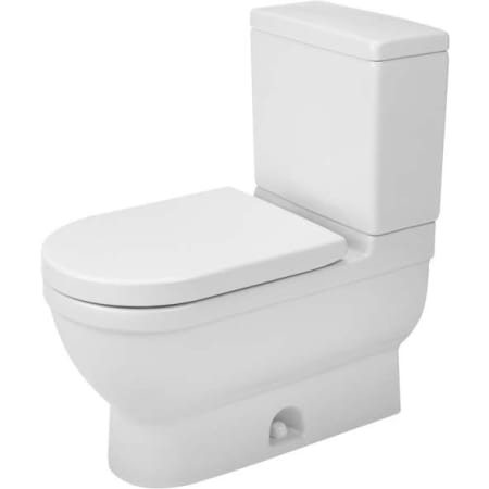 Duravit Starck 3 1.28 GPF Two Piece Elongated Toilet with Left Hand Lever - Less Seat White