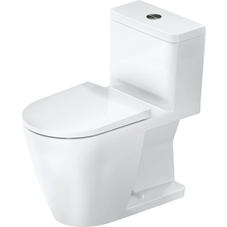Duravit D-Neo 1.32 GPF Dual Flush One Piece Elongated Toilet with Push Button Flush - Seat Included White