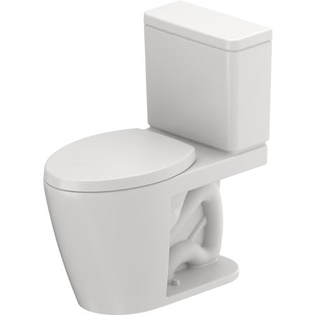 Duravit D-Neo PRO Series 1.28 GPF Two Piece Elongated Toilet with Left Hand Lever White