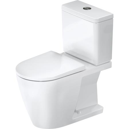 Duravit D-Neo 1.32 GPF Dual Flush Two Piece Elongated Toilet with Push Button Flush - Seat Included White