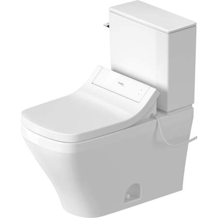 Duravit DuraStyle 1.28 GPF Two Piece Elongated Toilet with Left Hand Lever - Bidet Seat Included HygieneGlaze White
