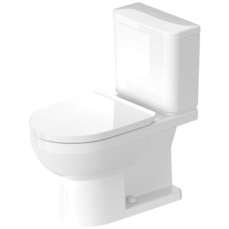 Duravit No. 1 1.28 GPF Two Piece Elongated Chair Height Toilet with Left Hand Lever - Less Seat White