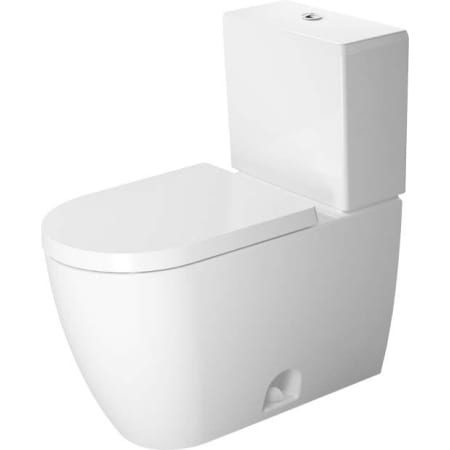 Duravit ME by Starck 0.92 / 1.32 GPF Dual Flush Two Piece Elongated Chair Height Toilet with Push Button Flush- Less Seat White