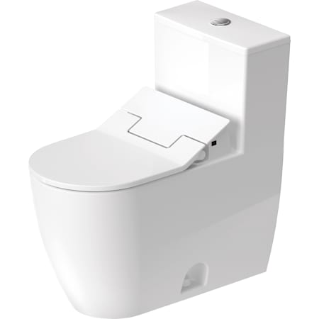 Duravit ME by Starck 1.28 GPF One Piece Elongated Chair Height Toilet with Push Button Flush - Bidet Seat Included White