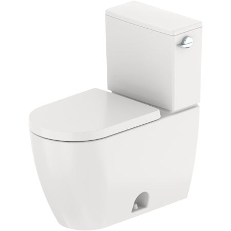 Duravit ME by Starck 1.28 GPF Two Piece Elongated Toilet with Right Hand Lever - Seat Included HygieneGlaze White