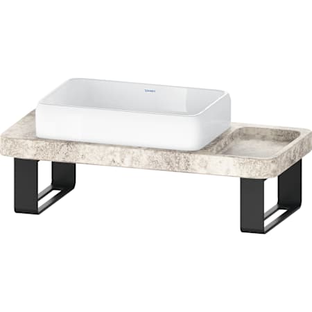 Duravit Qatego 39-3/8" Rectangular Ceramic Console Bathroom Sink with Overflow and White