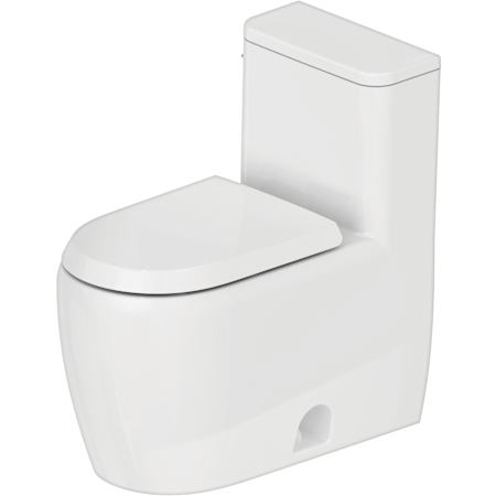 Duravit Qatego 1.28 GPF One Piece Elongated Toilet with Left Hand Lever - Seat Included White
