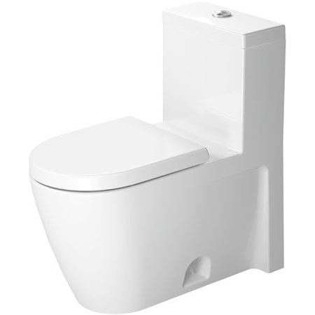 Duravit Collection One 1.28 GPF One Piece Elongated Toilet with Left Hand Lever - Seat Included High Gloss White