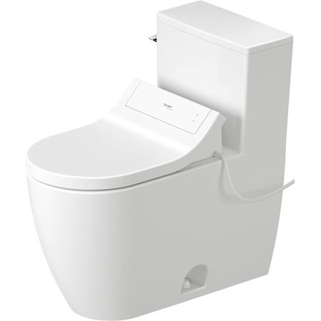 Duravit Soleil by Starck 1.28 GPF One Piece Elongated Toilet with Left Hand Lever - Bidet Seat Included White