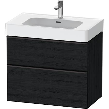 Duravit D-Neo 31" Single Wall Mounted Vanity Cabinet - Less Vanity Top Black Oak