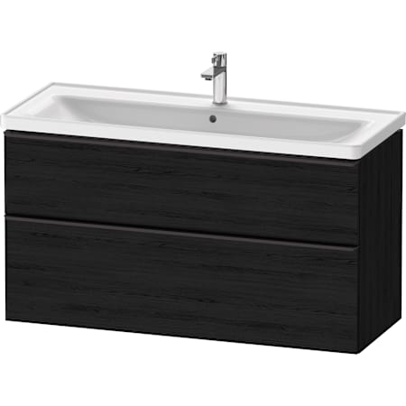 Duravit D-Neo 47" Single Wall Mounted Vanity Cabinet - Less Vanity Top Black Oak