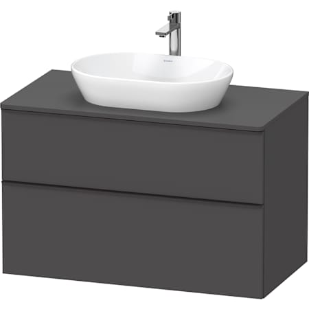 Duravit D-Neo 40" Single Wall Mounted Vanity Cabinet - Less Vanity Top Matte Graphite