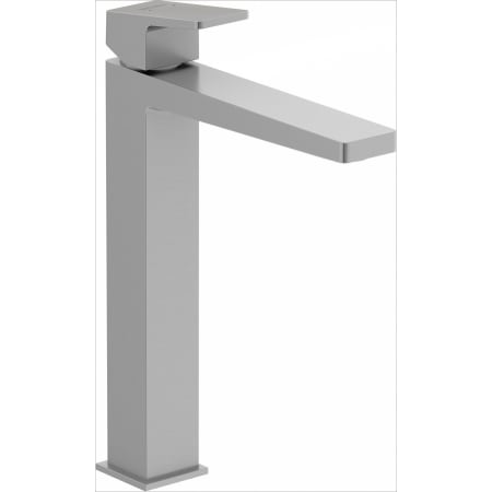 Duravit DuraSquare 1.2 GPM Vessel Single Hole Bathroom Faucet with Pop-Up Drain Assembly Brushed Nickel
