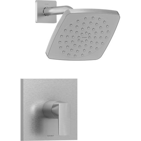 Duravit DuraSquare Shower Only Trim Package with 1.75 GPM Single Function Shower Head and Brushed Nickel