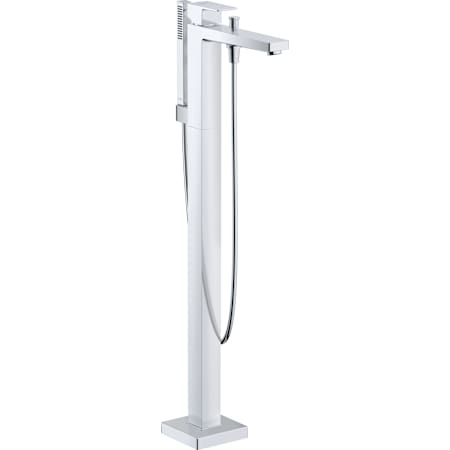 Duravit DuraSquare Floor Mounted Roman Tub Filler with Built-In Diverter - Includes Hand Shower Chrome