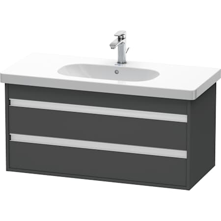 Duravit Ketho 18" Single Wall Mounted Vanity Cabinet - Less Vanity Top Graphite Matte