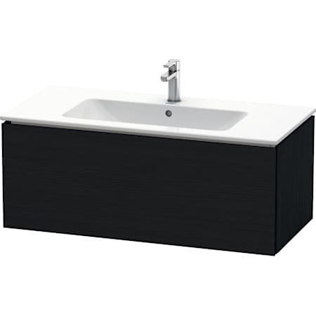 Duravit L-Cube 41" Single Wall Mounted Vanity Cabinet - Less Vanity Top Black Oak