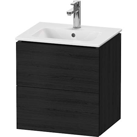 Duravit L-Cube 21" Single Wall Mounted Vanity Cabinet - Less Vanity Top Black Oak