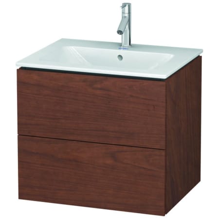 Duravit L-Cube 19" Single Wall Mounted Vanity Cabinet - Less Vanity Top American Walnut